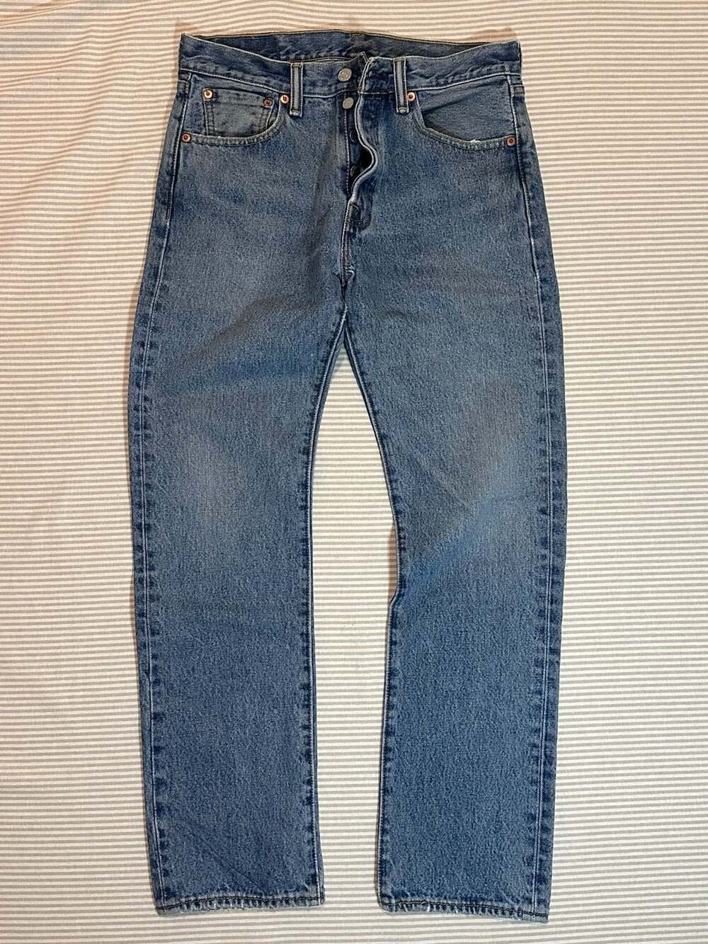 Levi's 501 Original Fit Button Fly Blue Denim Jeans W29 L30